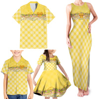Hawaii Palaka Pikake Lokelani Plumeria Family Matching Tank Maxi Dress and Hawaiian Shirt Melemele Coquette Bow LT01 - Polynesian Pride