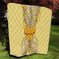 Hawaii Palaka Pikake Lokelani Plumeria Quilt Melemele Coquette Bow