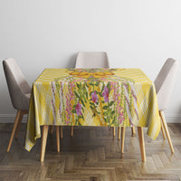 Hawaii Palaka Pikake Lokelani Plumeria Tablecloth Melemele Coquette Bow