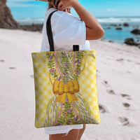 Hawaii Palaka Pikake Lokelani Plumeria Tote Bag Melemele Coquette Bow