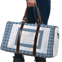 Samoa Siapo Blue Trimmed Travel Bag Samoa White Sunday - Polynesian Pride
