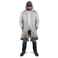 Samoa Siapo Brown Trimmed Cloak Samoa White Sunday - Polynesian Pride