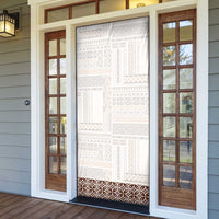 Samoa Siapo Brown Trimmed Door Cover Samoa White Sunday - Polynesian Pride