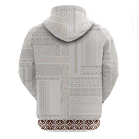 Samoa Siapo Brown Trimmed Hoodie Samoa White Sunday - Polynesian Pride