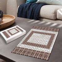 Samoa Siapo Brown Trimmed Puzzle Samoa White Sunday - Polynesian Pride