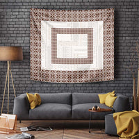 Samoa Siapo Brown Trimmed Tapestry Samoa White Sunday - Polynesian Pride