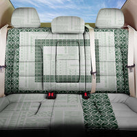 Samoa Siapo Green Trimmed Back Car Seat Cover Samoa White Sunday LT01 One Size Green - Polynesian Pride