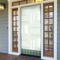Samoa Siapo Green Trimmed Door Cover Samoa White Sunday - Polynesian Pride