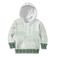 Samoa Siapo Green Trimmed Kid Hoodie Samoa White Sunday - Polynesian Pride