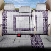 Samoa Siapo Purple Trimmed Back Car Seat Cover Samoa White Sunday LT01 One Size Purple - Polynesian Pride