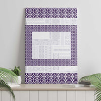 Samoa Siapo Purple Trimmed Canvas Wall Art Samoa White Sunday - Polynesian Pride