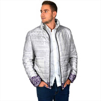 Samoa Siapo Purple Trimmed Padded Jacket Samoa White Sunday - Polynesian Pride
