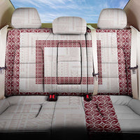Samoa Siapo Red Trimmed Back Car Seat Cover Samoa White Sunday LT01 One Size Red - Polynesian Pride