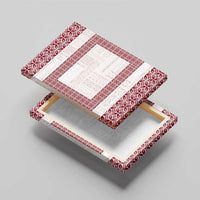 Samoa Siapo Red Trimmed Canvas Wall Art Samoa White Sunday - Polynesian Pride