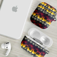 Hawaii Hibiscus Palm Tree Sunset AirPods Case Tropical Style - Polynesian Pride
