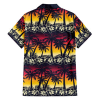 Hawaii Hibiscus Palm Tree Sunset Family Matching Tank Maxi Dress and Hawaiian Shirt Tropical Style - Polynesian Pride