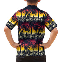 Hawaii Hibiscus Palm Tree Sunset Hawaiian Shirt Tropical Style - Polynesian Pride