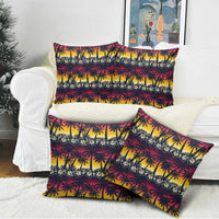 Hawaii Hibiscus Palm Tree Sunset Pillow Cover Tropical Style - Polynesian Pride
