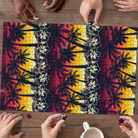 Hawaii Hibiscus Palm Tree Sunset Puzzle Tropical Style - Polynesian Pride