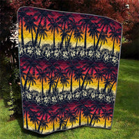 Hawaii Hibiscus Palm Tree Sunset Quilt Tropical Style - Polynesian Pride