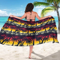 Hawaii Hibiscus Palm Tree Sunset Sarong Tropical Style - Polynesian Pride