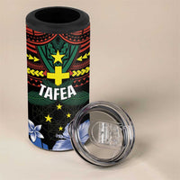 Personalised Vanuatu Tafea Province 4 in 1 Can Cooler Tumbler Unique Tropical Tribal Pattern
