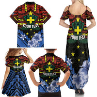 Personalised Vanuatu Tafea Province Family Matching Summer Maxi Dress and Hawaiian Shirt Unique Tropical Tribal Pattern