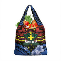 Vanuatu Tafea Province Grocery Bag Unique Tropical Tribal Pattern