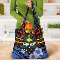 Vanuatu Tafea Province Grocery Bag Unique Tropical Tribal Pattern