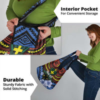 Vanuatu Tafea Province Grocery Bag Unique Tropical Tribal Pattern