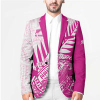 Custom New Zealand Rugby Silver Fern Blazer Aotearoa Maori Pink Version - Polynesian Pride