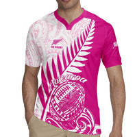 Custom New Zealand Rugby Silver Fern Rugby Jersey Aotearoa Maori Pink Version - Polynesian Pride