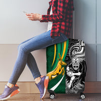 New Zealand and South Africa Rugby Luggage Cover Silver Fern Protea Pattern World Cup 2023 LT01 - Polynesian Pride