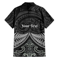 Personalised Toitu Te Tiriti Aotearoa Silver Fern Family Matching Long Sleeve Bodycon Dress and Hawaiian Shirt New Zealand Maori Pattern LT01 - Polynesian Pride