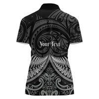 Personalised Toitu Te Tiriti Aotearoa Silver Fern Women Polo Shirt New Zealand Maori Pattern LT01 - Polynesian Pride