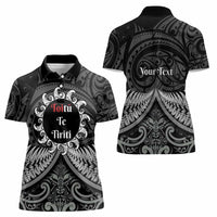 Personalised Toitu Te Tiriti Aotearoa Silver Fern Women Polo Shirt New Zealand Maori Pattern LT01 - Polynesian Pride