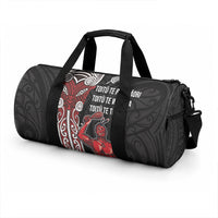 Toitu Te Reo Maori Toitu Te Whenua Toitu Te Tiriti Duffle Bag Maori Warrior New Zealand