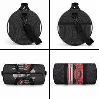 Toitu Te Reo Maori Toitu Te Whenua Toitu Te Tiriti Duffle Bag Maori Warrior New Zealand