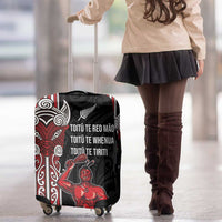 Toitu Te Reo Maori Toitu Te Whenua Toitu Te Tiriti Luggage Cover Maori Warrior New Zealand
