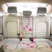 Beige Frangipani Sea Shell Back Car Seat Cover Starfish Polynesian Pattern - Polynesian Pride
