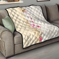 Beige Frangipani Sea Shell Quilt Starfish Polynesian Pattern - Polynesian Pride