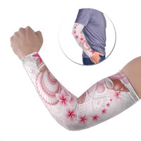Pink Plumeria Sea Shell Arm Sleeves Starfish Polynesian Pattern - Polynesian Pride