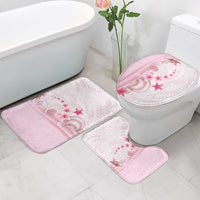 Pink Plumeria Sea Shell Bathroom Set Starfish Polynesian Pattern - Polynesian Pride