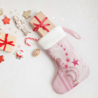 Pink Plumeria Sea Shell Christmas Stocking Starfish Polynesian Pattern - Polynesian Pride