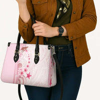 Pink Plumeria Sea Shell Leather Bag Starfish Polynesian Pattern - Polynesian Pride