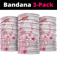 Pink Plumeria Sea Shell Neck Gaiter Starfish Polynesian Pattern - Polynesian Pride