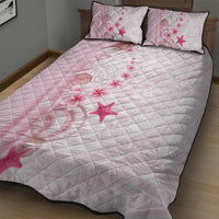 Pink Plumeria Sea Shell Quilt Bed Set Starfish Polynesian Pattern - Polynesian Pride