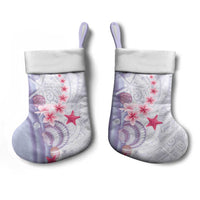 Purple Plumeria Sea Shell Christmas Stocking Starfish Polynesian Pattern - Polynesian Pride