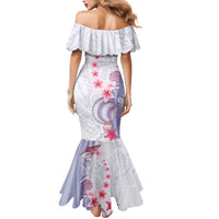 Purple Plumeria Sea Shell Mermaid Dress Starfish Polynesian Pattern - Polynesian Pride