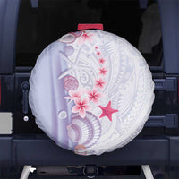 Purple Plumeria Sea Shell Spare Tire Cover Starfish Polynesian Pattern - Polynesian Pride